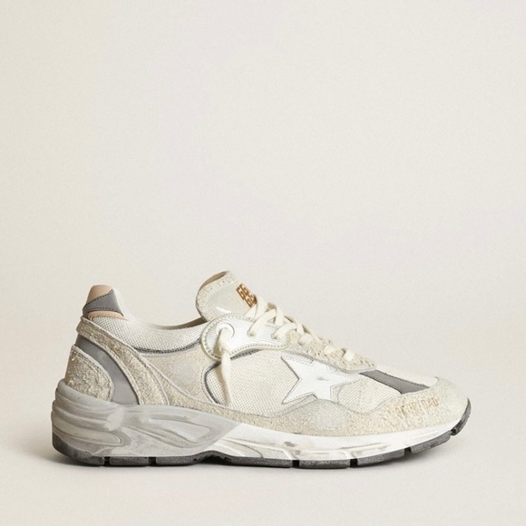 Golden GOOSE *NEW* Dad Star Sneakers white and grey suede with white star Sz 38 - Picture 3 of 17
